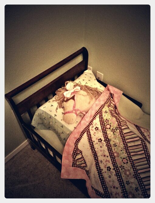 Horse Head in Kids Bed